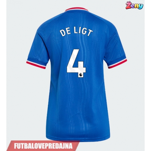 Lacne Ženy Futbalové dres Manchester United Matthijs de Ligt #4 2026-27 Krátky Rukáv - Preč